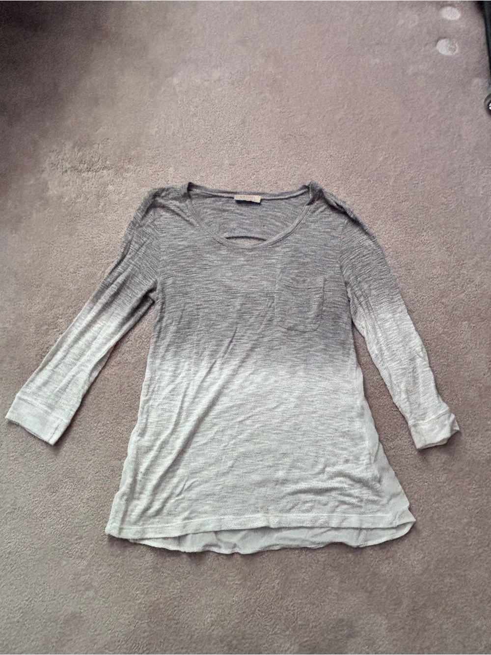 Language Women's Gray Ombre Long Sleeve Tee